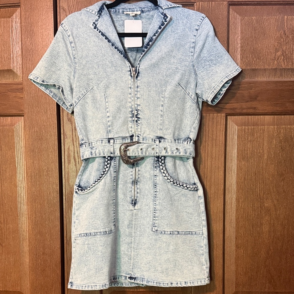 Denim Short Sleeve Dress